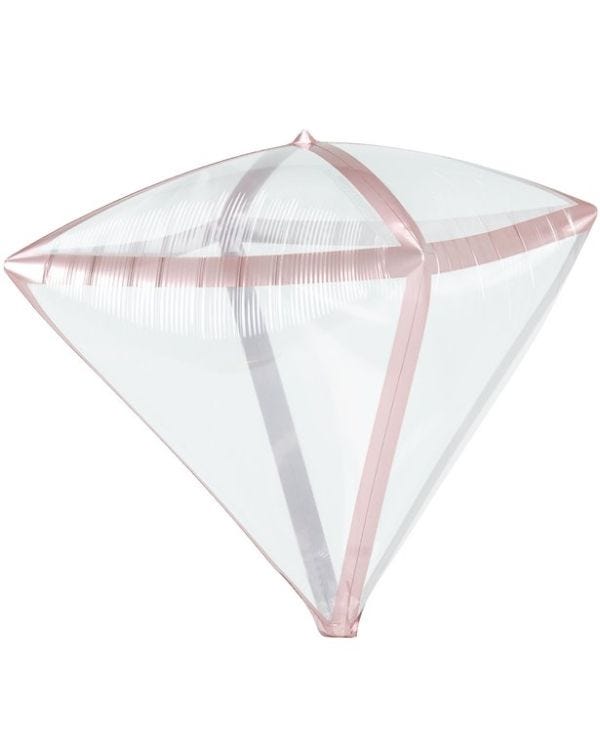 Rose Gold Diamond Trimz - 17&quot; Balloons (3pk)