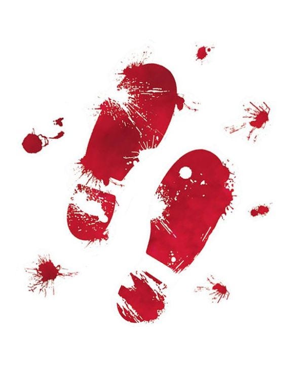 Bloody Footprints Decoration - 61cm (8pcs)