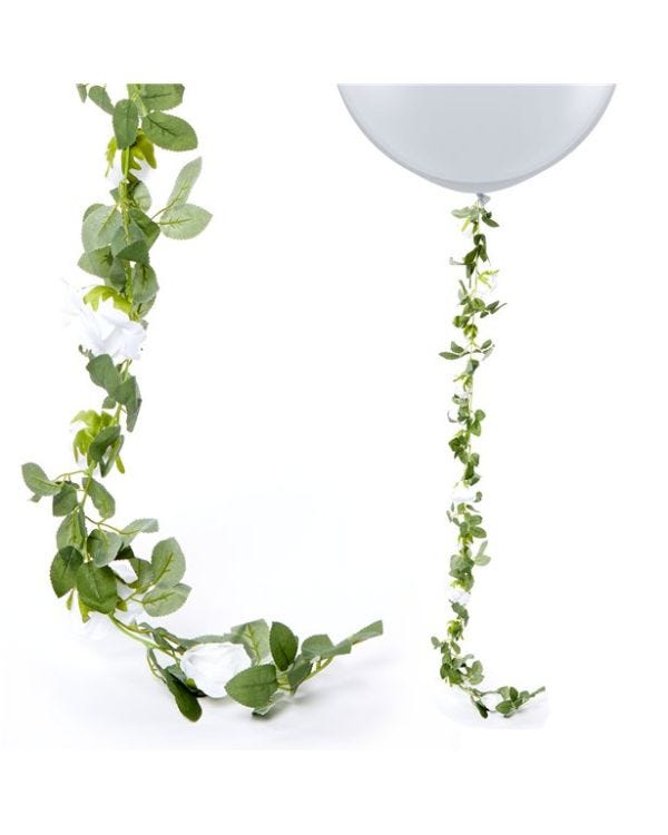White Rose Garland - 1.75m