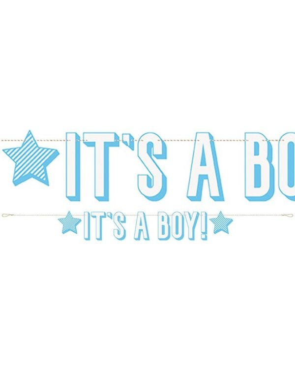 It&#039;s A Boy Paper Banner - 1.8m