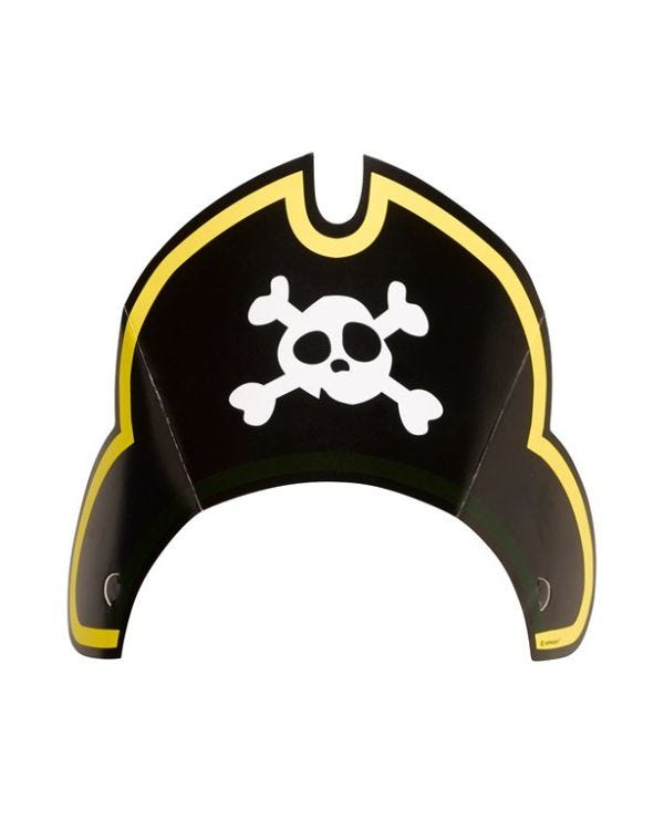 Captain Pirate Party Hats (8pk)