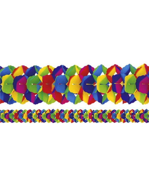 Giant Supercolour Paper Garland - 10m