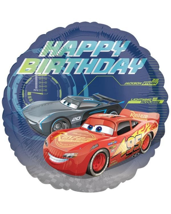 Cars &#039;Happy Birthday&#039; Foil Balloon - 18&quot;