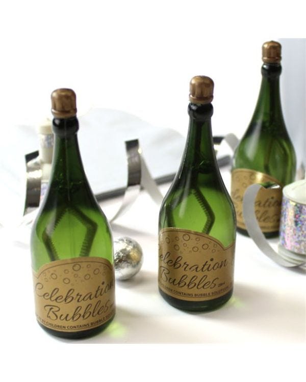 Green Champagne Wedding Bubbles - 32ml (24pk)