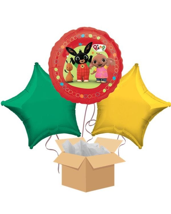 Bing Bunny Balloon Bouquet - Delivered Inflated