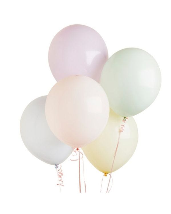 Pastel Balloons - 12&quot; Latex (5pk)