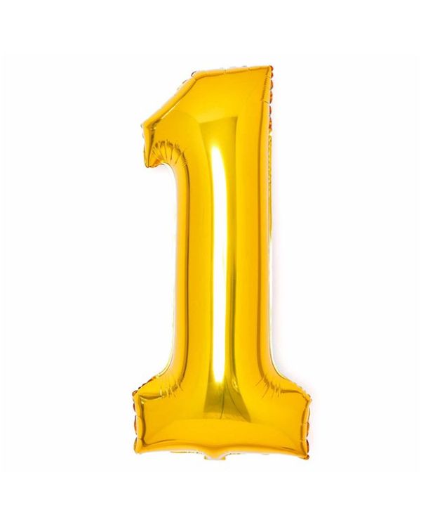 Number 1 Gold Foil Balloon - 34&quot;