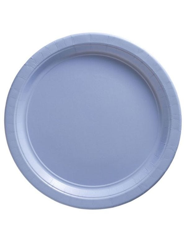 Pastel Blue Paper Plates - 23cm (8pk)
