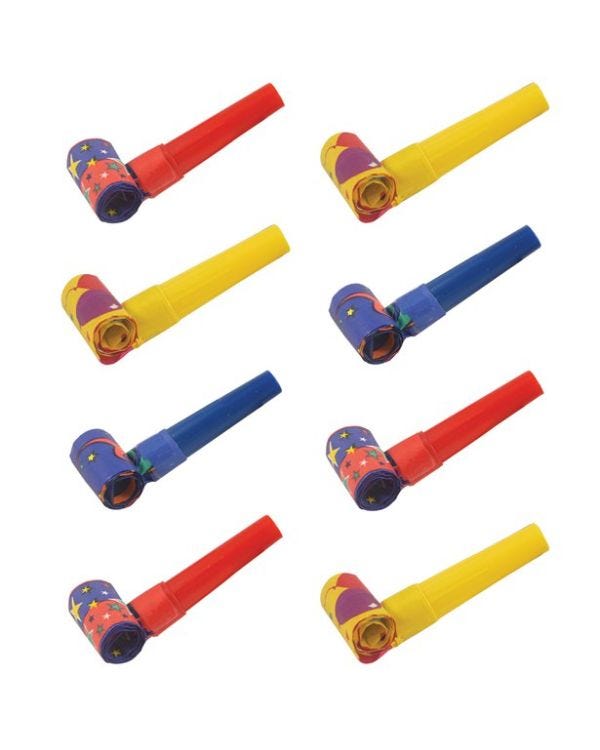 Jazzy Paper Party Blowers (8pk)