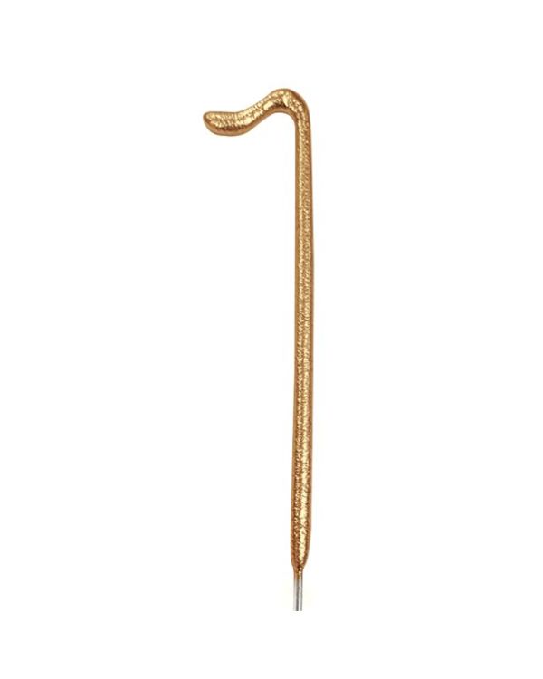 Gold Sparkler Number 1 Candle - 17.8cm