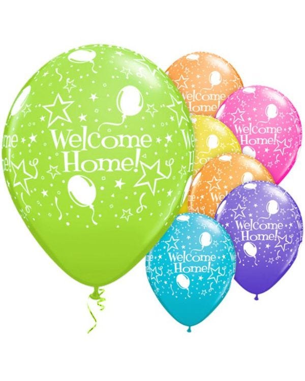 Welcome Home Assorted Stars Balloons - 11&quot; Latex (6pk)