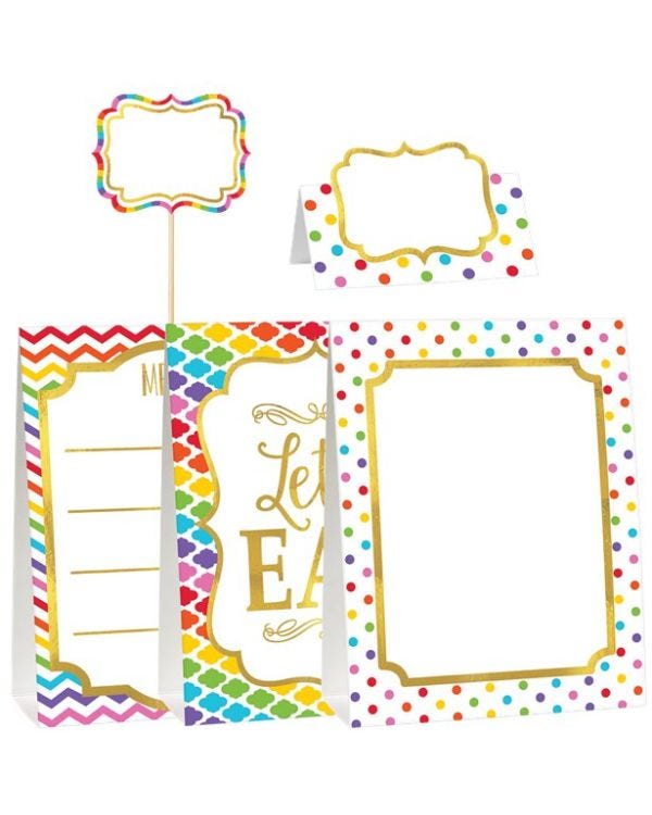 Rainbow Buffet Decorating Kit (12pk)