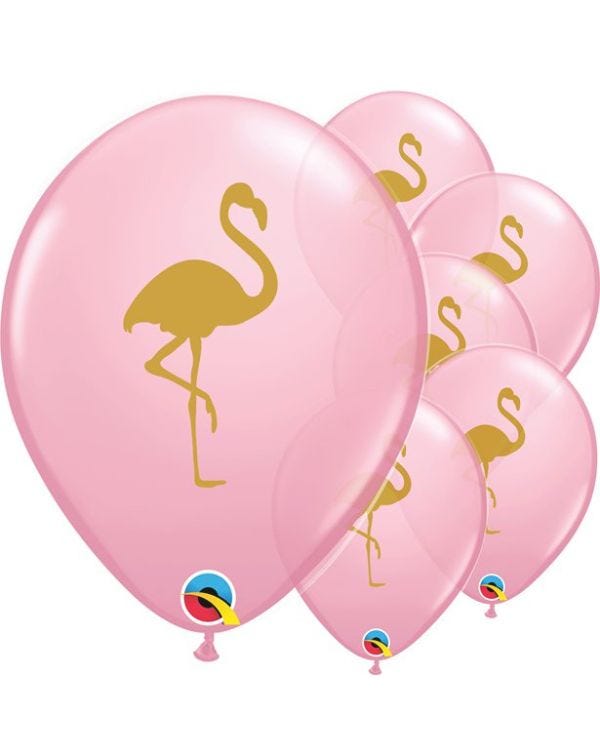 Pink Flamingo Balloons - 11&quot; Latex (25pk)