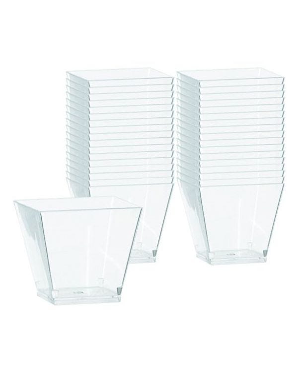 Clear Plastic Mini Cocktail Cubes - 59ml (40pk)
