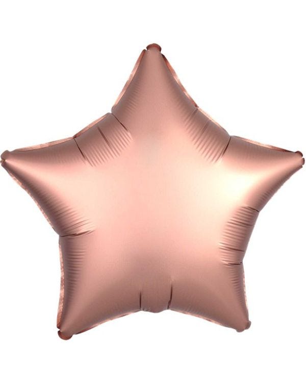 Rose Copper Satin Luxe Star Foil Balloon - 18&quot; Unpackaged