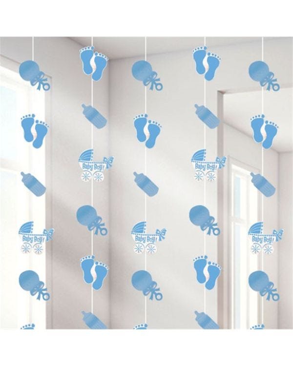 Baby Boy String Decoration (6pk)