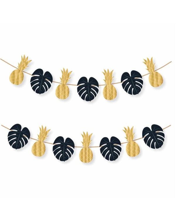 Flamingo Pineapple Paper Bunting 2.2m