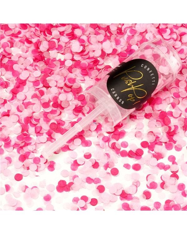 Pink Confetti Push Pop