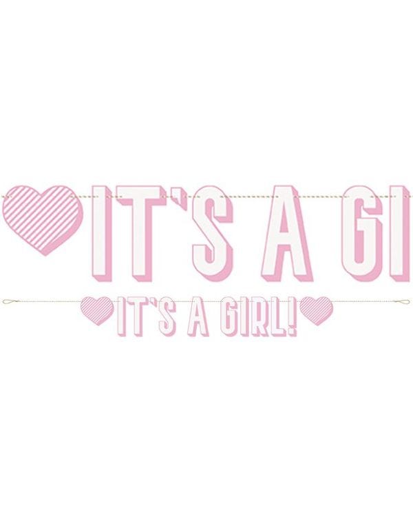 It&#039;s A Girl Paper Banner - 1.8m