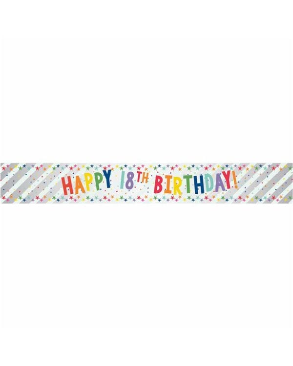 Happy 18th Birthday Foil Banner - 1.74m