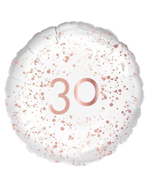30th Rose Gold Foil Balloon - 18&quot;