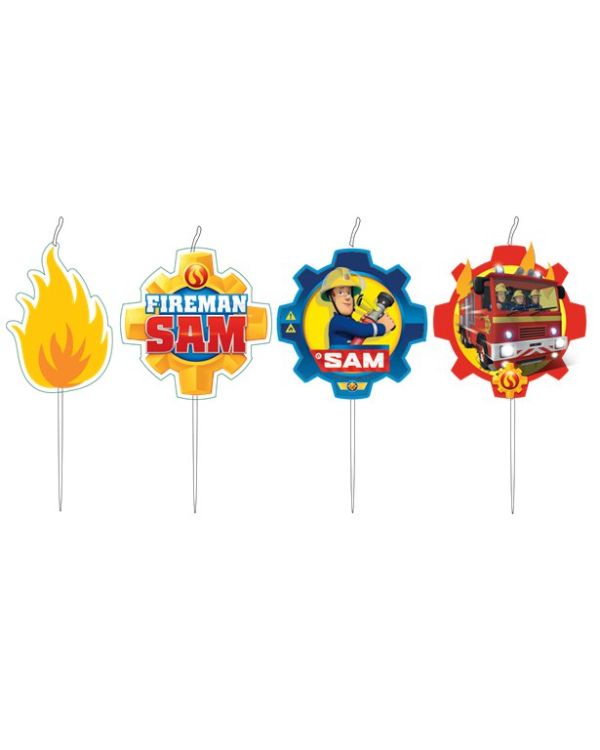 Fireman Sam Mini Candles - 6cm (4pk)