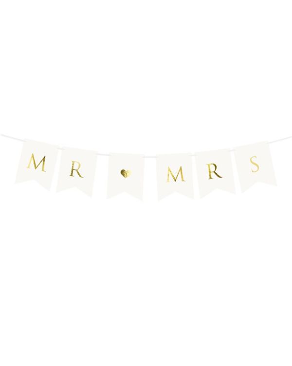 White Mr &amp; Mrs Bunting - 85cm