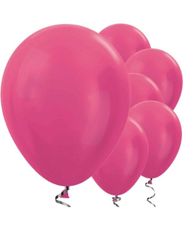Fuchsia Metallic Balloons - 12&quot; Latex Balloons (50pk)