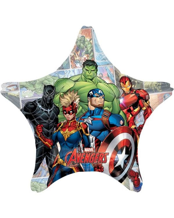 Avengers Jumbo Star Foil Balloon - 28&quot;