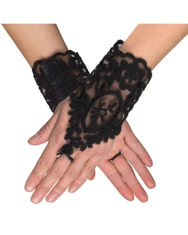Black Lace Glovelettes