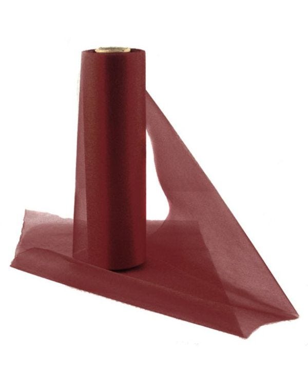 Burgundy Organza Sheer Roll - 25m