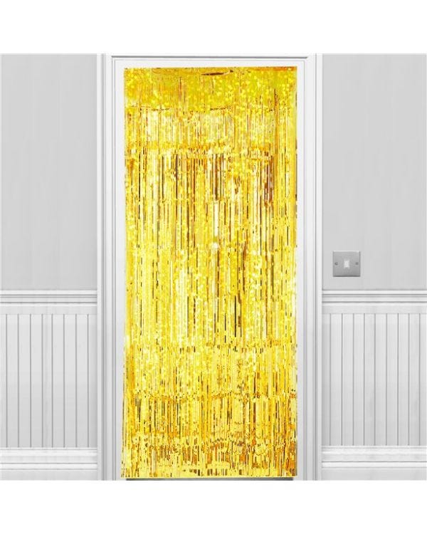 Holographic Gold Foil Door Curtain - 2.4m x 92cm