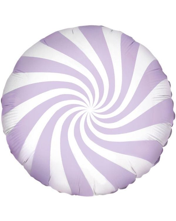 Lilac Candy Swirl Foil Balloon - 18&quot;
