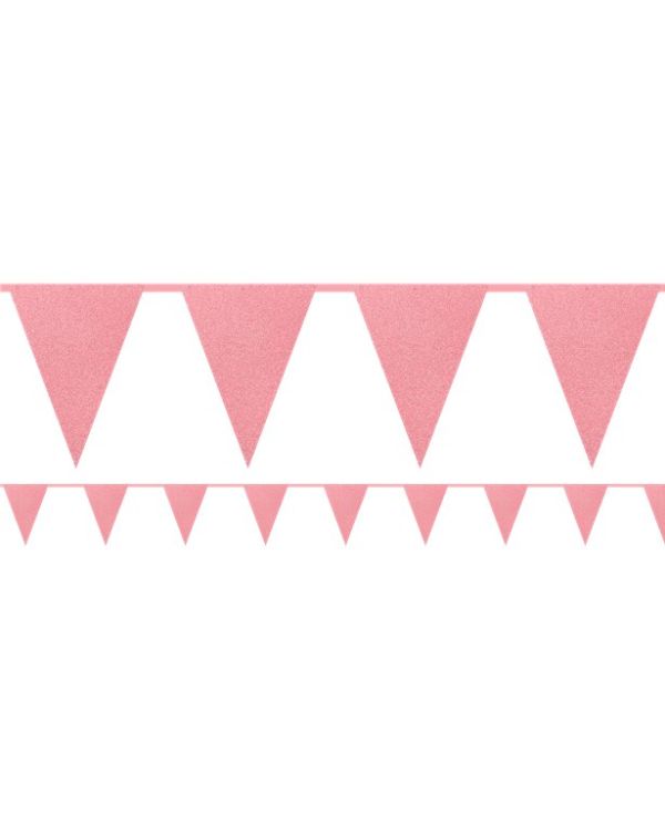 Rose Gold Glitter Paper Bunting - 6m