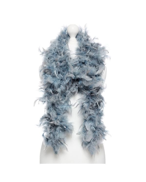 Deluxe Grey Feather Boa -180cm