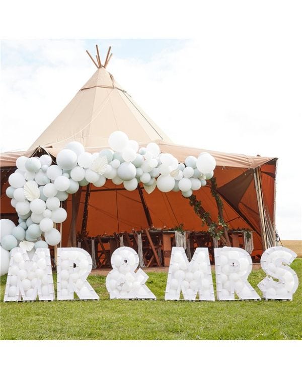 Mr &amp; Mrs Balloon Mosaic Stand