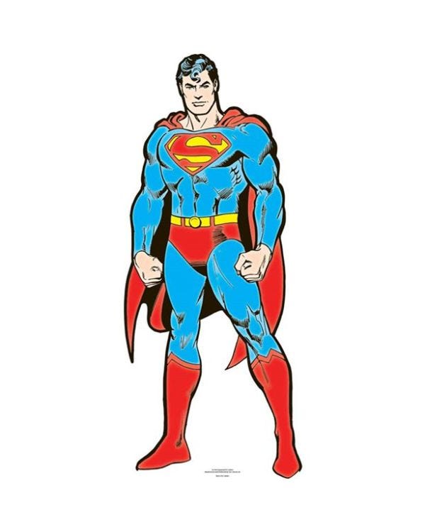 Mini Superman Cardboard Cutout - 92cm x 35cm