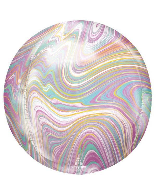 Pastel Marblez Orbz Balloon - 16&quot; Foil