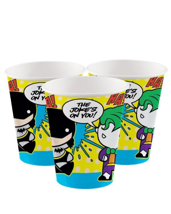 Batman &amp; Joker Paper Cups - 250ml (8pk)