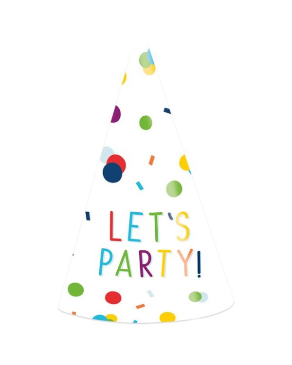 Confetti Birthday Party Hats (8pk)