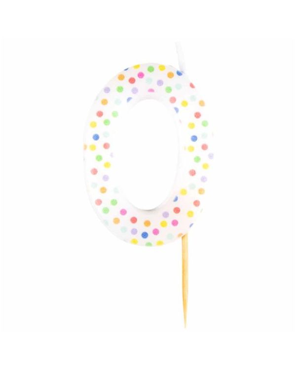 Number 0 Dots Candle