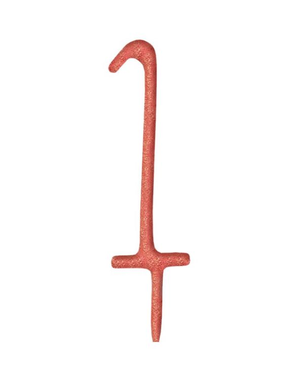 Rose Gold Sparkler Number 1 Candle - 17.8cm