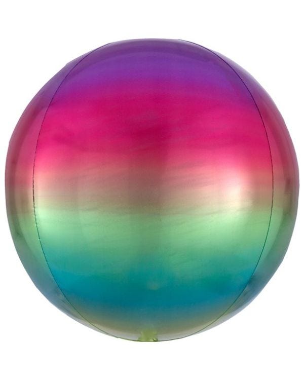 Ombre Rainbow Orbz Balloon - 16&quot; Foil