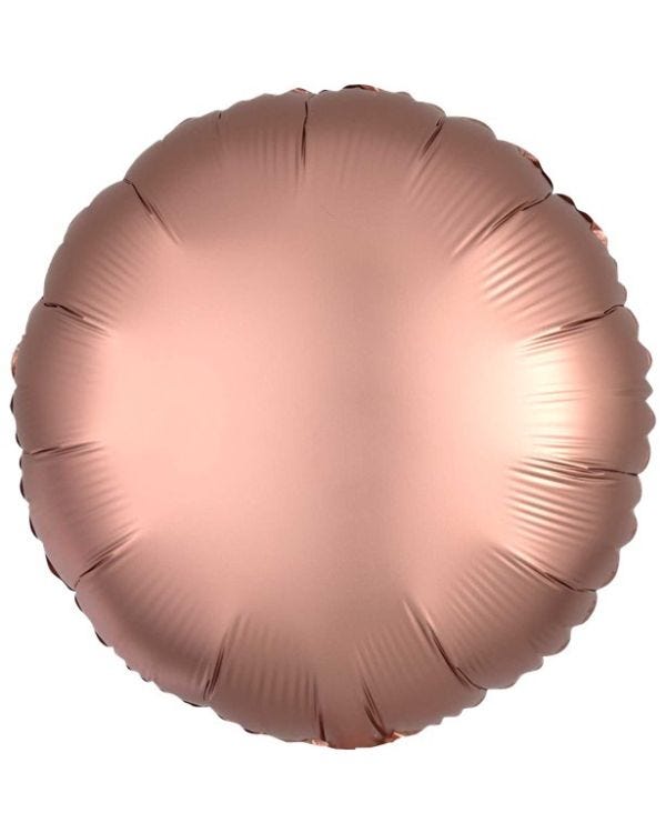 Rose Copper Satin Luxe Circle Foil Balloon - 18&quot;