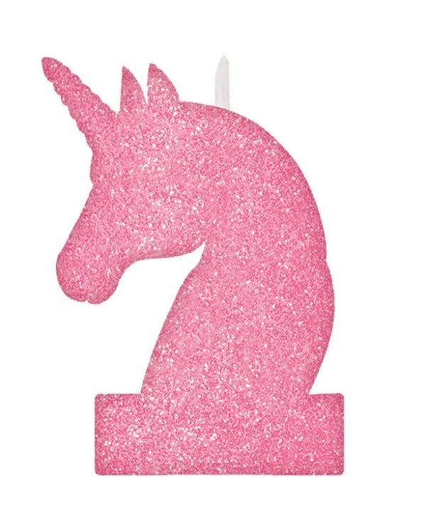 Glitter Unicorn Candle