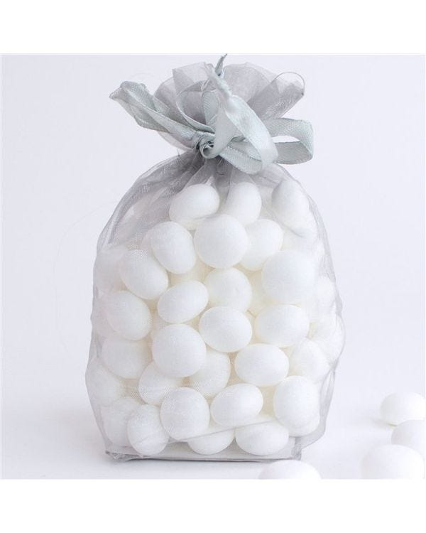 Silver Organza Bags - 15cm x 11cm (10pk)