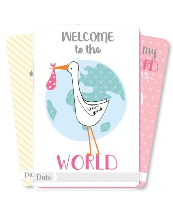 Baby Girl Moment Cards (30pk)