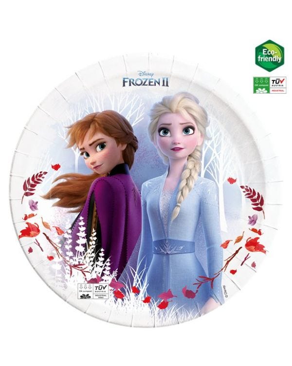 Frozen Compostable Paper Plates - 23cm (8pk)
