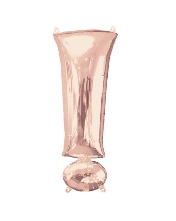 Rose Gold Exclamation Mark Air Filled Balloon - 16&quot; Foil