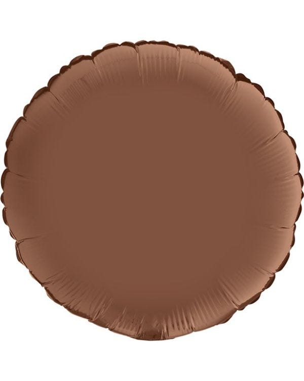 Satin Chocolate Round Foil Balloon - 18&quot;